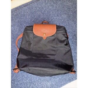 Authentic LONGCHAMP Le Pliage Nylon Foldable Backpack Black EUC